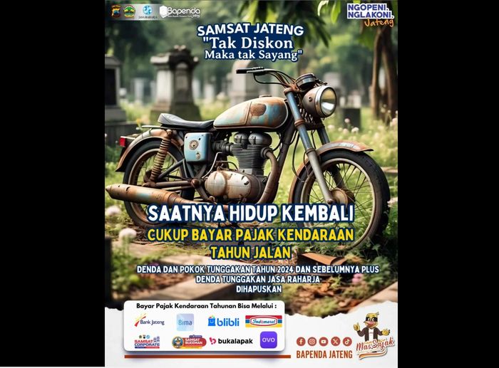 Pemutihan Pajak Kendaraan di Jateng Top Markotop, Bapenda Dapat Cuan Segar Rp 735 Miliar