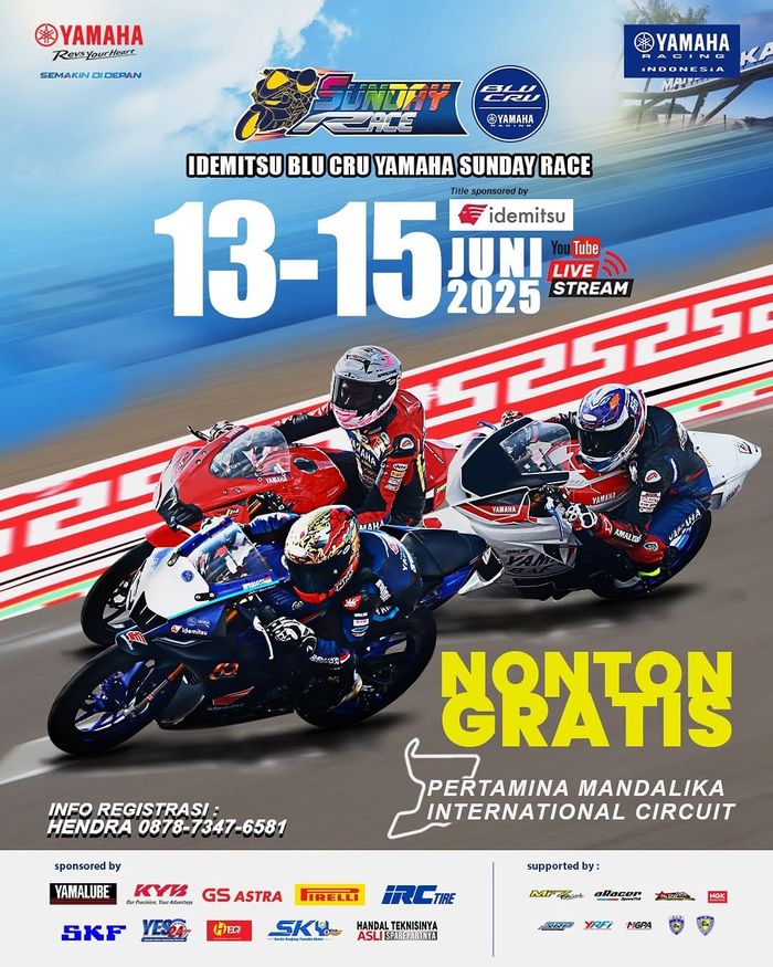 Yamaha Sunday Race Digelar Akhir Pekan Ini, Buka Kelas Juara Dunia