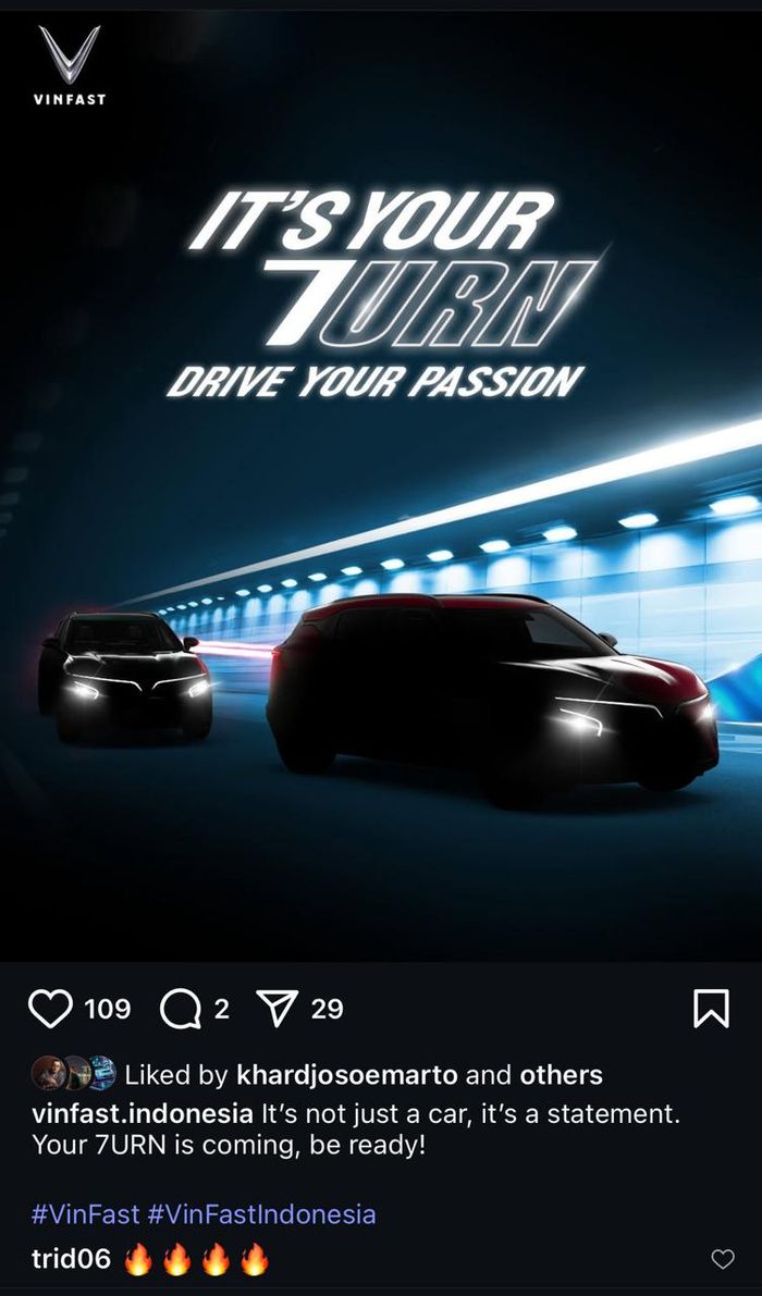 Kode Sudah Ada, VinFast Indonesia Bakal Luncurkan VF 7 di GIIAS 2025