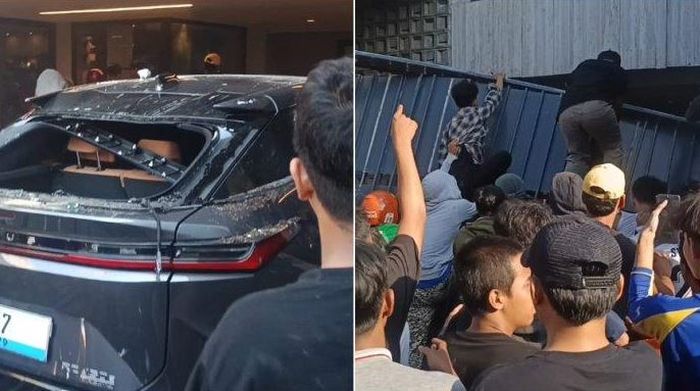 Rumah Ahmad Sahroni Digeruduk Massa Demo DPR, Lexus RX450h+ Luxury Jadi Samsak Luapan Emosi