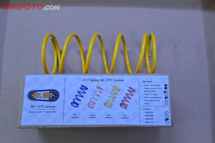 Baru Tahu, Ini Arti Angka RPM Pada Per CVT Motor Matic Aftermarket