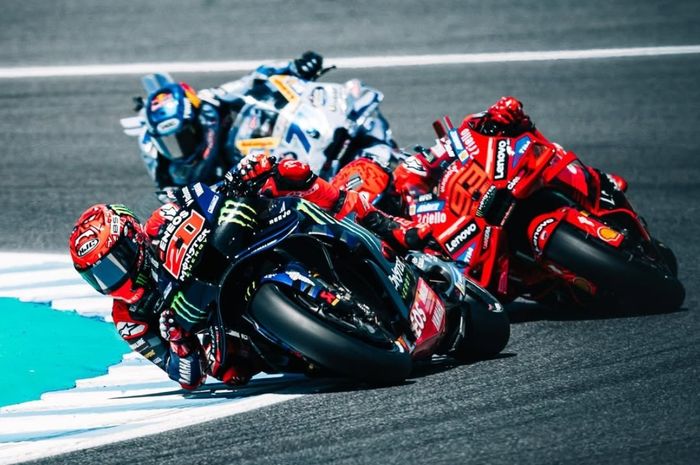 Marquez, MotoGP, Disalip Marquez, Ini Penyebab Motor Quartararo Goyang Sebelum Crash di Sprint MotoGP Spanyol 2025