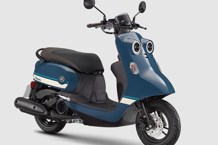 Motor Matic Baru Yamaha Mirip Minion Ini Tampil Retro, Sekali Full Bisa Jalan 230 Km