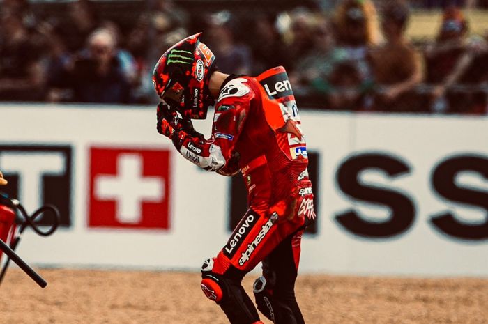 MotoGP, Crash di Sprint MotoGP Prancis 2025, Ini Masalah yang Diungkit Bagnaia Lagi