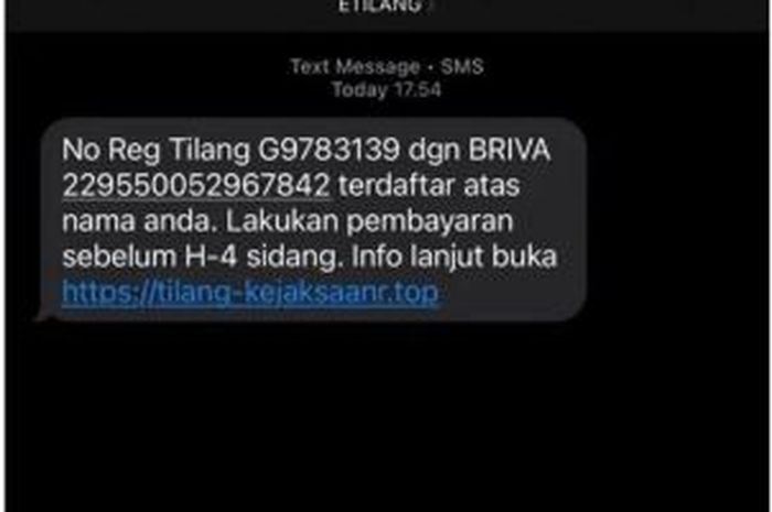 Gak Usah Digubris, Ada Pesan Tilang Elektronik Atas Nama Kejagung Abaikan Saja