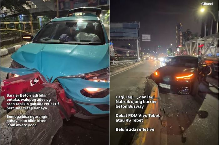 VinFast, VinFast VF e34, Geely, Jadi Pelajaran Pihak Terkait, Bodi VinFast VF e34 dan Geely Ex5 Cekung Tebas Pembatas Beton Gaib