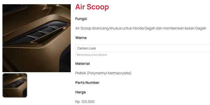 Baru Dirilis, Inilah 8 Item Aksesori Honda ADV160 Baru Harga Mulai Rp 120 Ribuan
