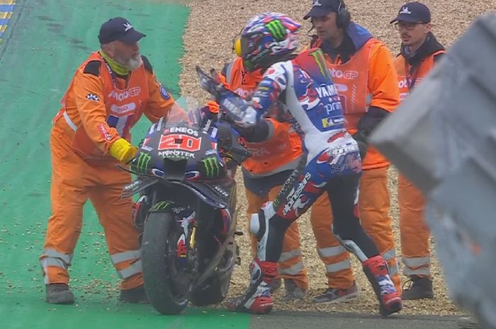 MotoGP, Ngamuk ke Marshal di MotoGP Prancis 2025, Fabio Quartararo Diganjar Dua Hukuman