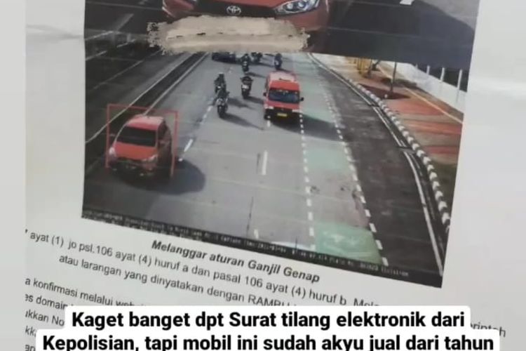 Mobil Sudah Dijual Masih Dapat Surat Tilang Elektronik? Segera Lakukan Ini