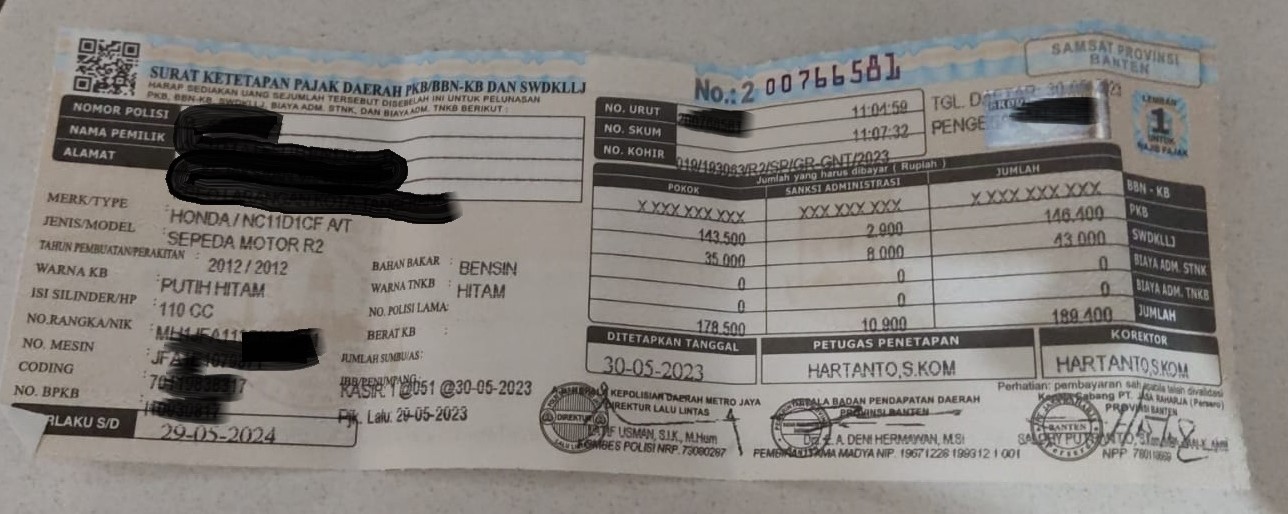 Terasa Janggal, Ternyata Ini Sebab Nominal Pajak Kendaraan Bisa Berubah-ubah