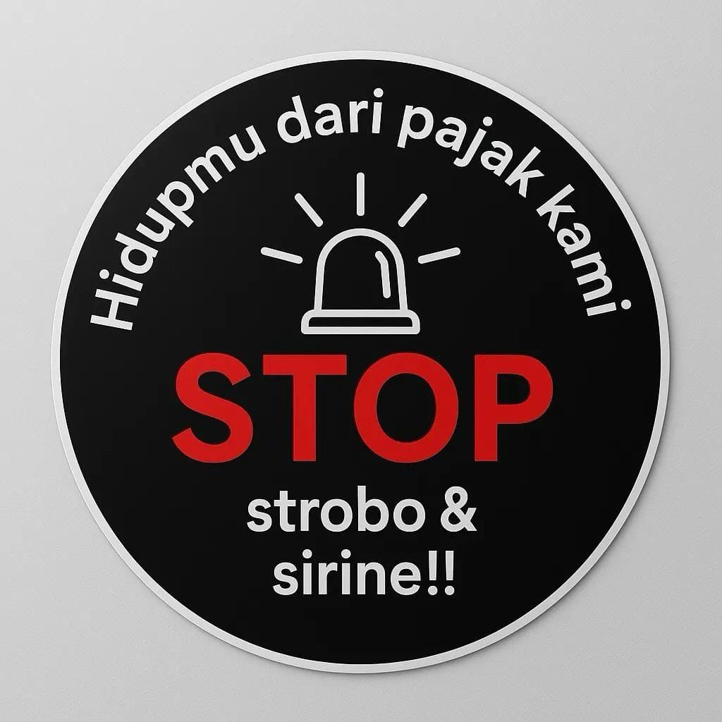 Stiker Sindiran Tolak Strobo Makin Menggema di Ibu Kota, Mas Pram Bilang Begini