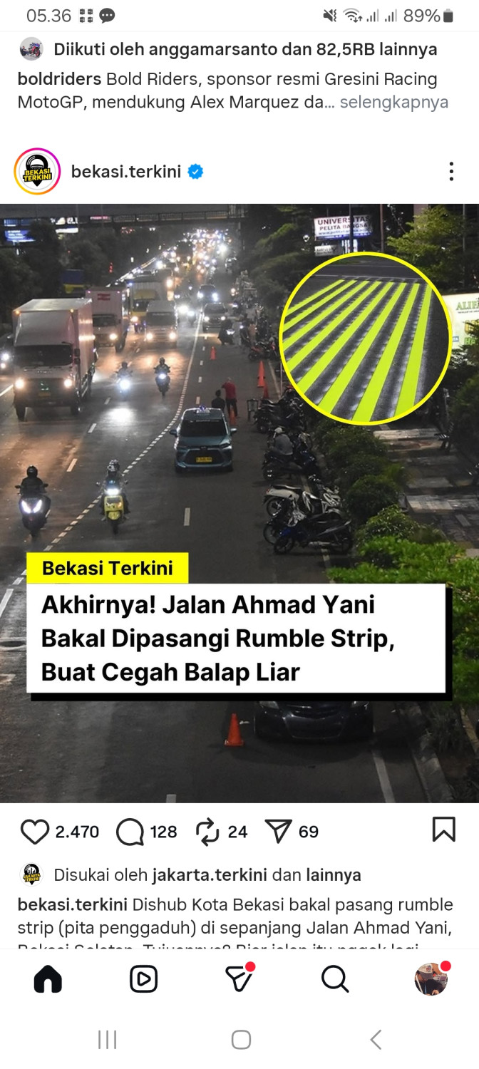 Bekasi Bakal Pasang Rumble Strip, Shockbreaker Nangis Buat Balap Liar