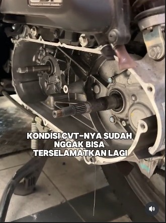 Seram! Komponen CVT Motor Matic Habis Meleleh Cuma Karena Hal Sepele