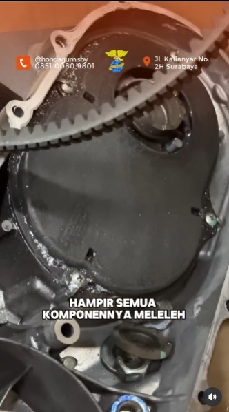 Seram! Komponen CVT Motor Matic Habis Meleleh Cuma Karena Hal Sepele