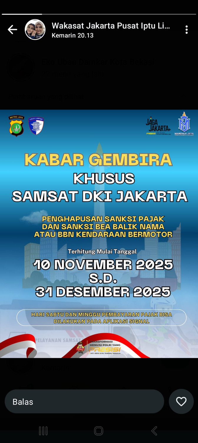 Nikmati, Ikut Program Hapus Denda Pajak dan Balik Nama Kendaraan DKI Jakarta Wajib Bawa Dokumen Ini