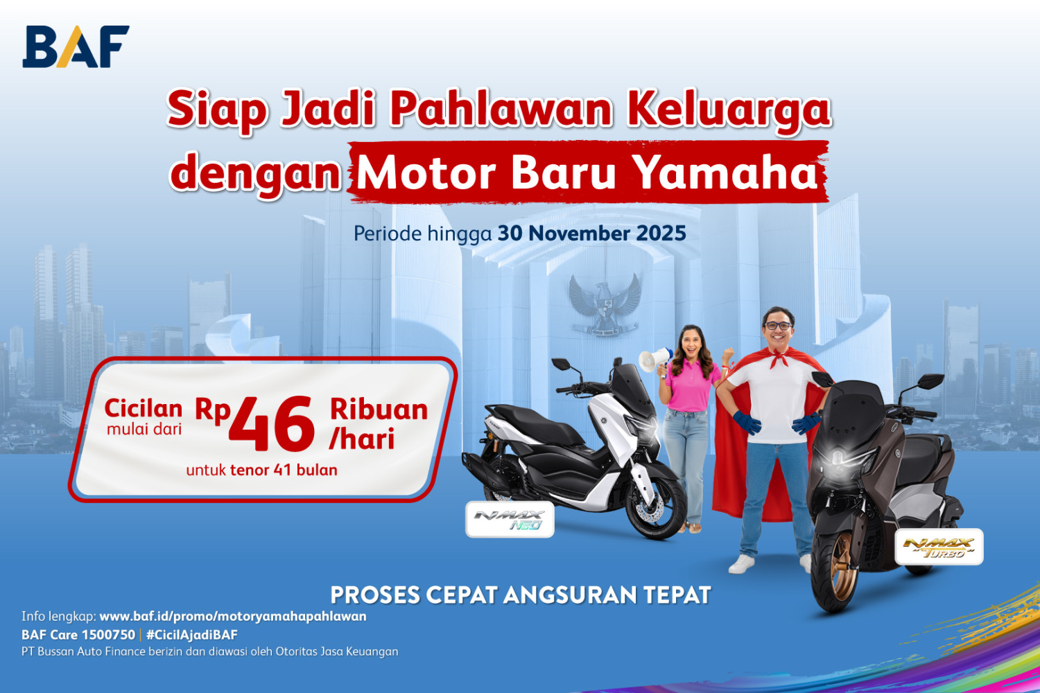 Yamaha, November, N-nya Apa? Nyicil Yamaha NMAX di BAF Cuma Rp 46 Ribuan per Hari!