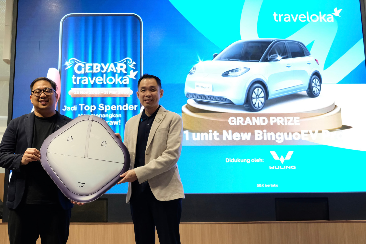 Wuling, Wuling Ikut Meriahkan Gebyar Traveloka, BinguoEV Pro Dijadikan Grand Prize