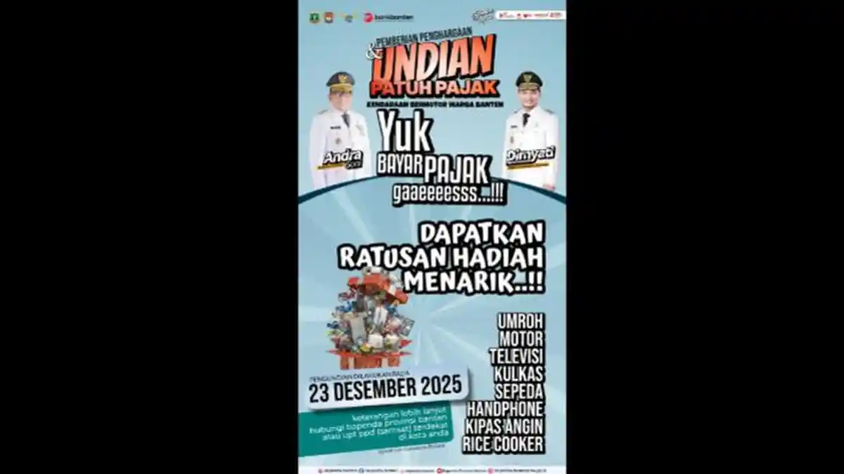 Asyik, Bayar Pajak Kendaraan di Banten Otomatis Jadi Calon Pemenang Motor Sampai Umrah