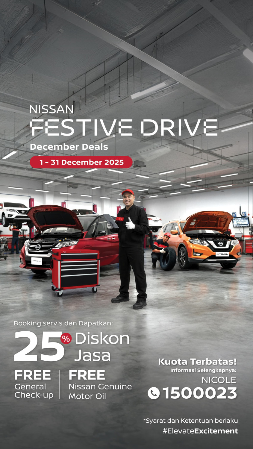 Nissan, Kuota Terbatas, Nissan Luncurkan Festive Drive untuk Perawatan Kendaraan