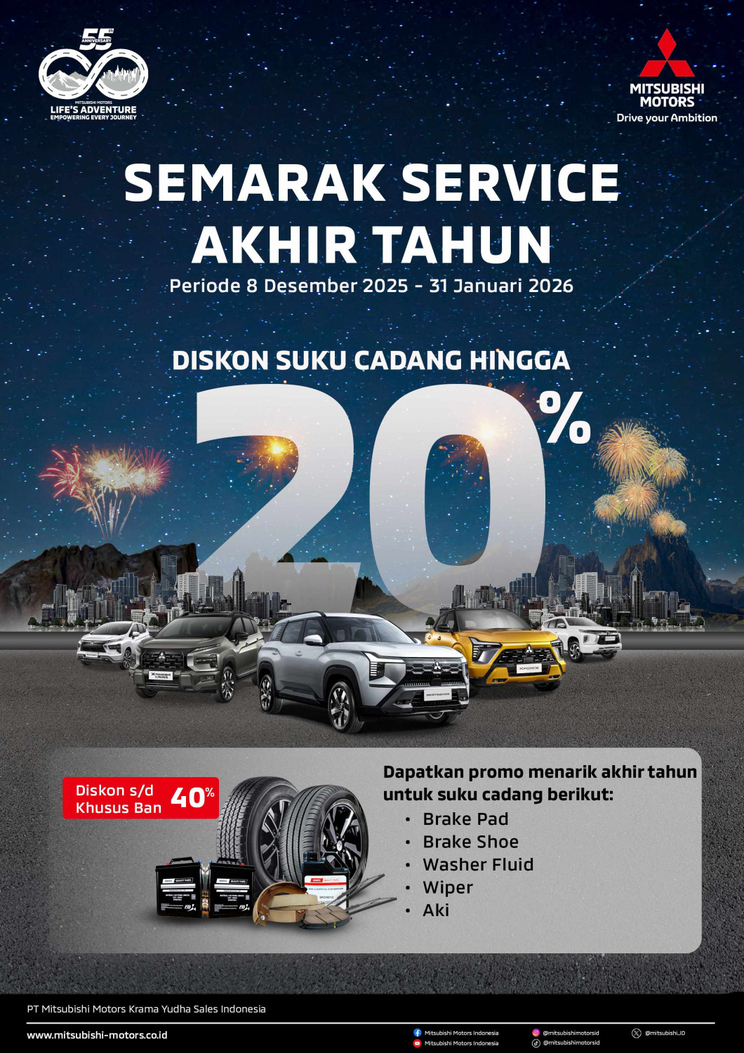 Program Spesial Akhir Tahun 2025 dan Tahun Baru 2026 dari Mitsubishi