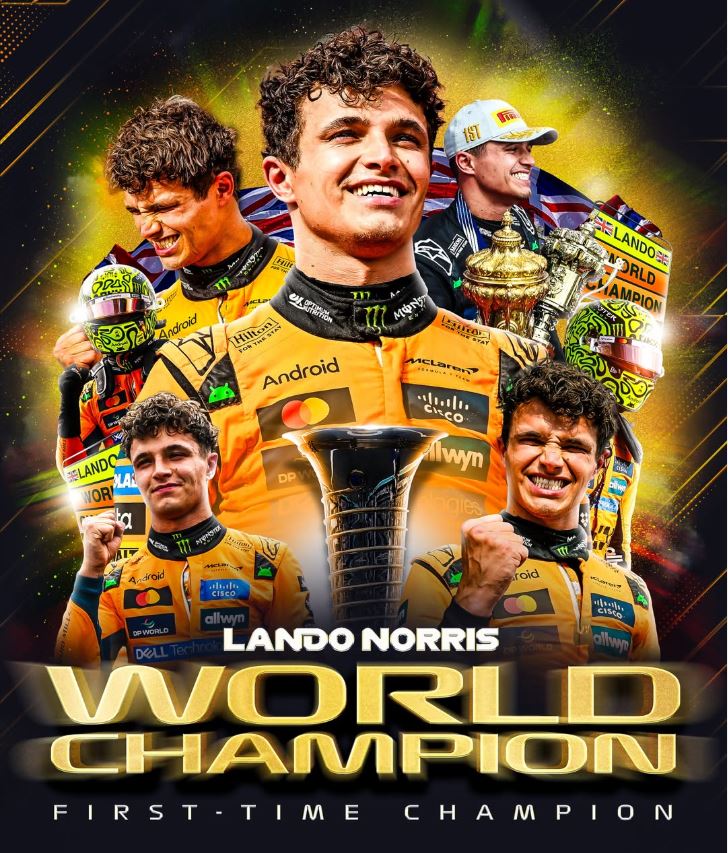 Lando Norris Juara Dunia F1 2025, Idolanya Legenda Hidup MotoGP Beri Ucapan Selamat