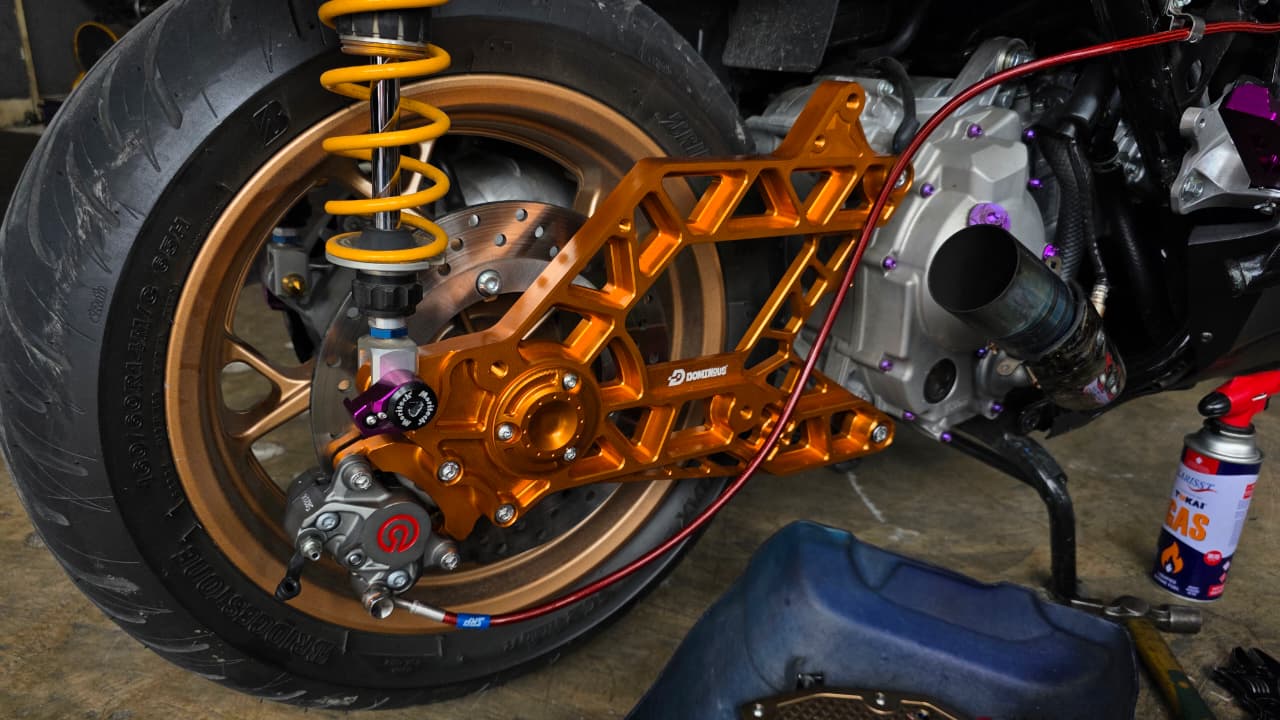 XMAX Makin Hedon, Kimin Racing Hadirkan Swingarm Bilet, Punya Desain Fresh