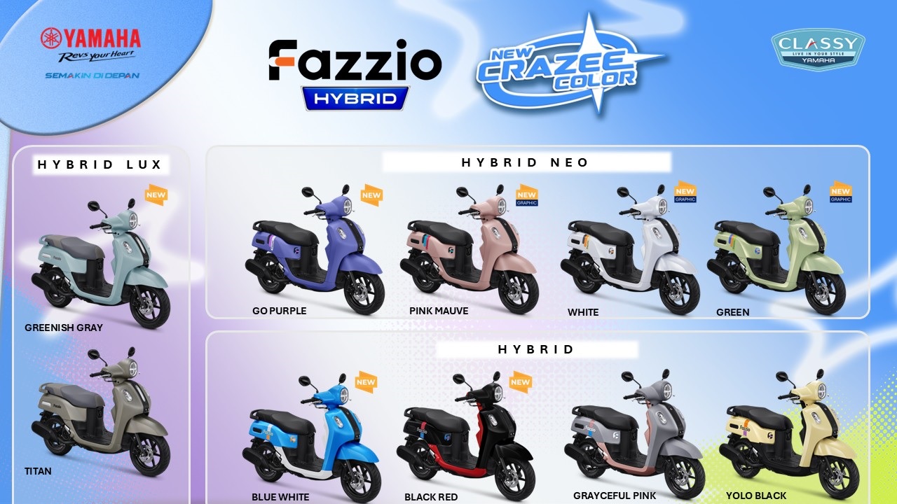 Bikin Gen Z Tergoda, Ini Pilihan Warna Baru dan Harga Yamaha Fazzio Hybrid 2026