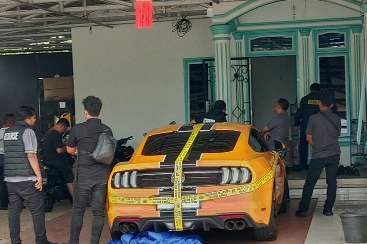 Ford, Ford Mustang EcoBoost Dililit Garis Polisi, Terlibat Kasus Penyelundupan Timah ke Malaysia di Babel