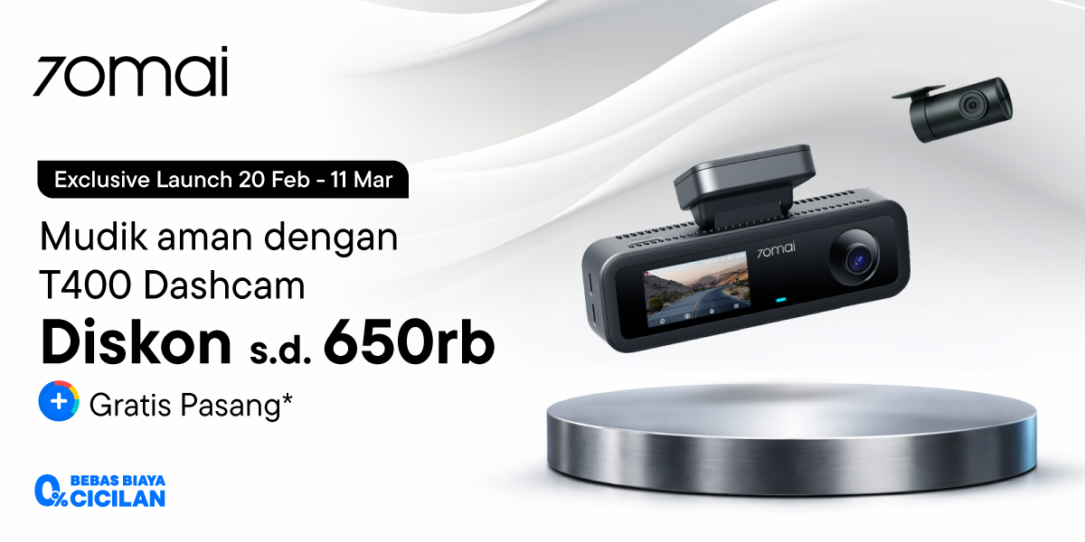Dashcam 3 Channel Murah Siap Diajak Mudik Lebaran, 70mai T400 Cuma Dijual Segini
