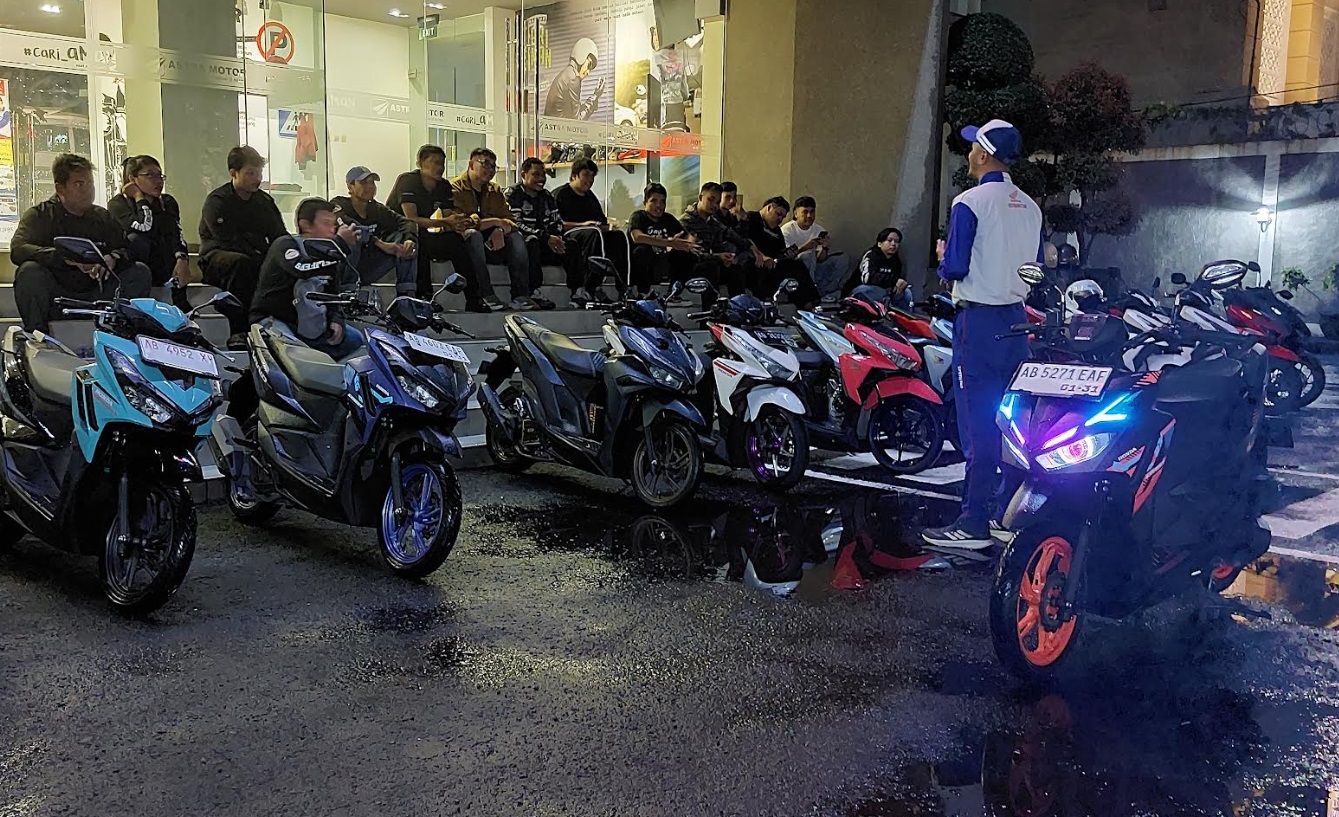 Serunya Vario Night Ride di Yogyakarta, Edukasi Safety dan Ngobrol Tren Modifikasi Jadi Daya Tarik