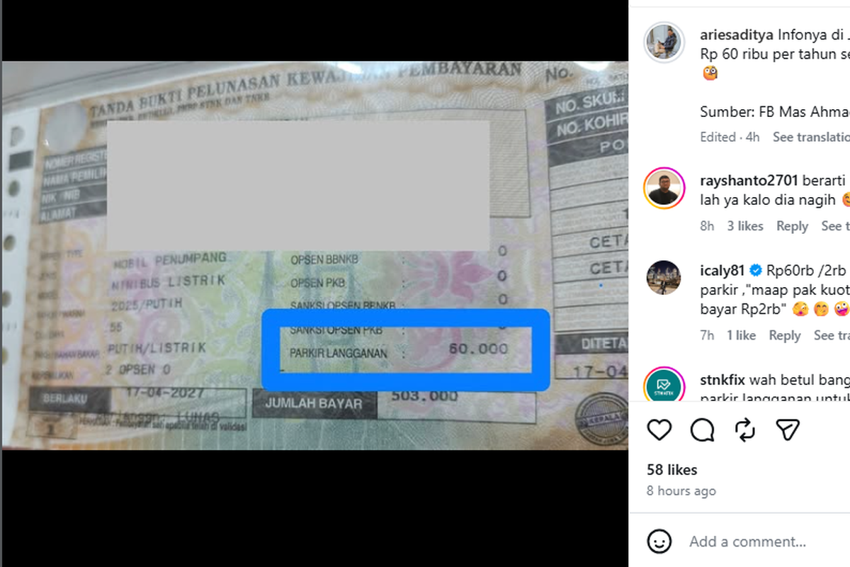 Geger Perpanjang STNK Sekaligus Bayar Parkir Langganan di Jatim, Polisi Ungkap Kebenarannya