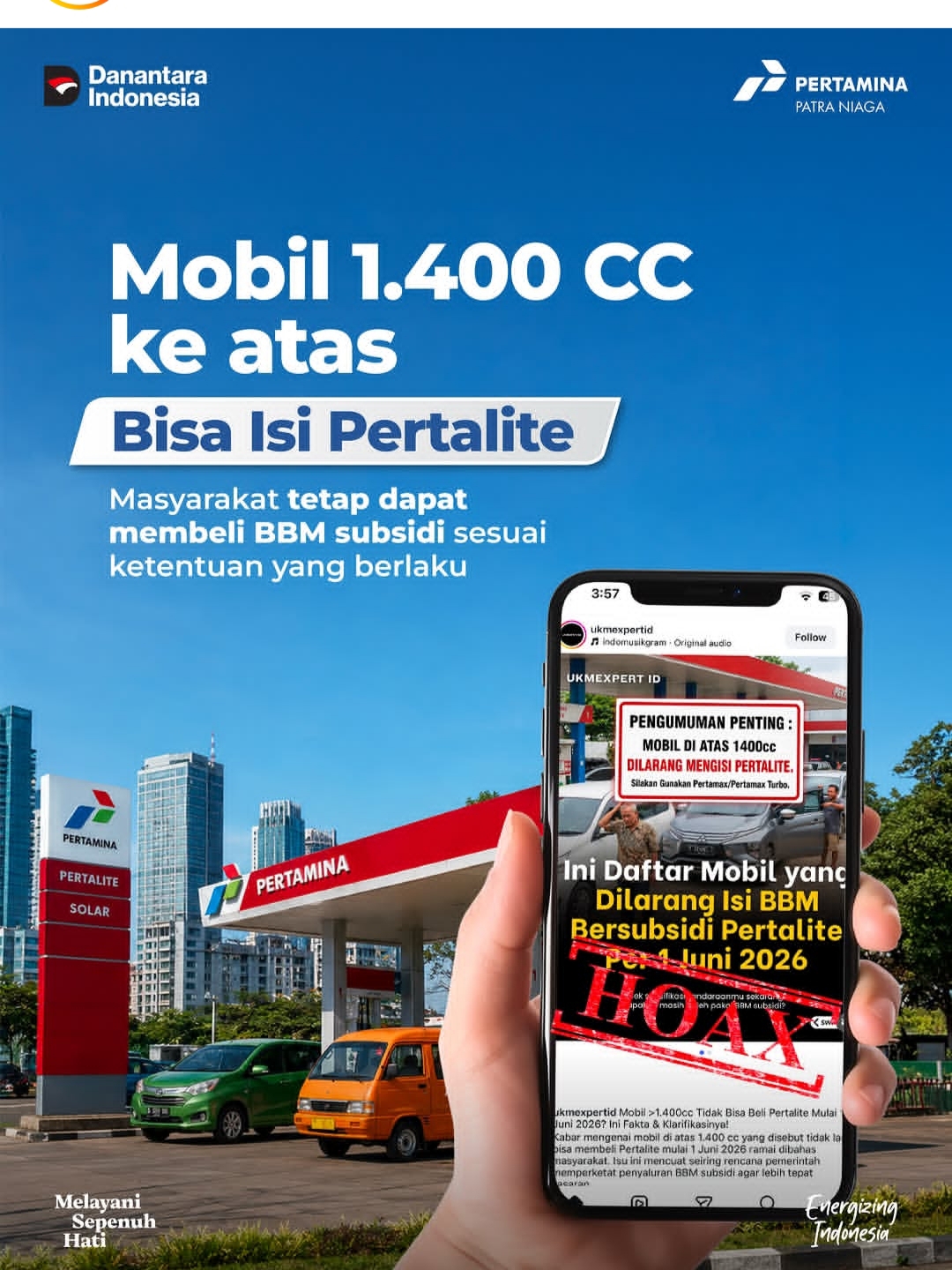Bisa Tenang, Pertamina Pastikan Isu Mobil 1.400 Cc Dilarang Isi Pertalite Itu Hoaks