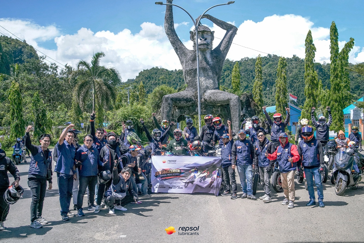 Repsol Ride Story Sambangi Sulsel, 50 Bikers Diajak Turing Sambil Nikmati Alam