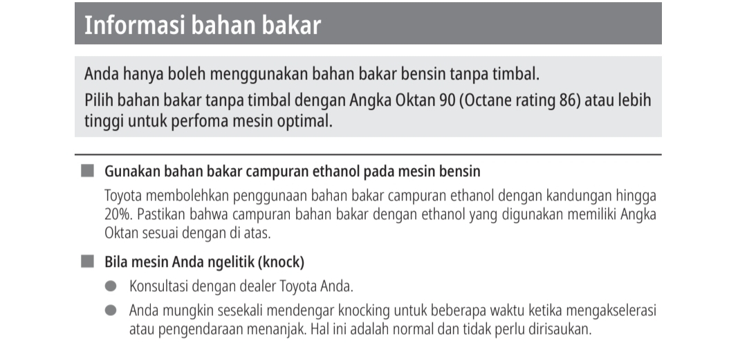Pemilik Mobil Wajib Tahu Cara Melihat Rekomendasi Jenis BBM!