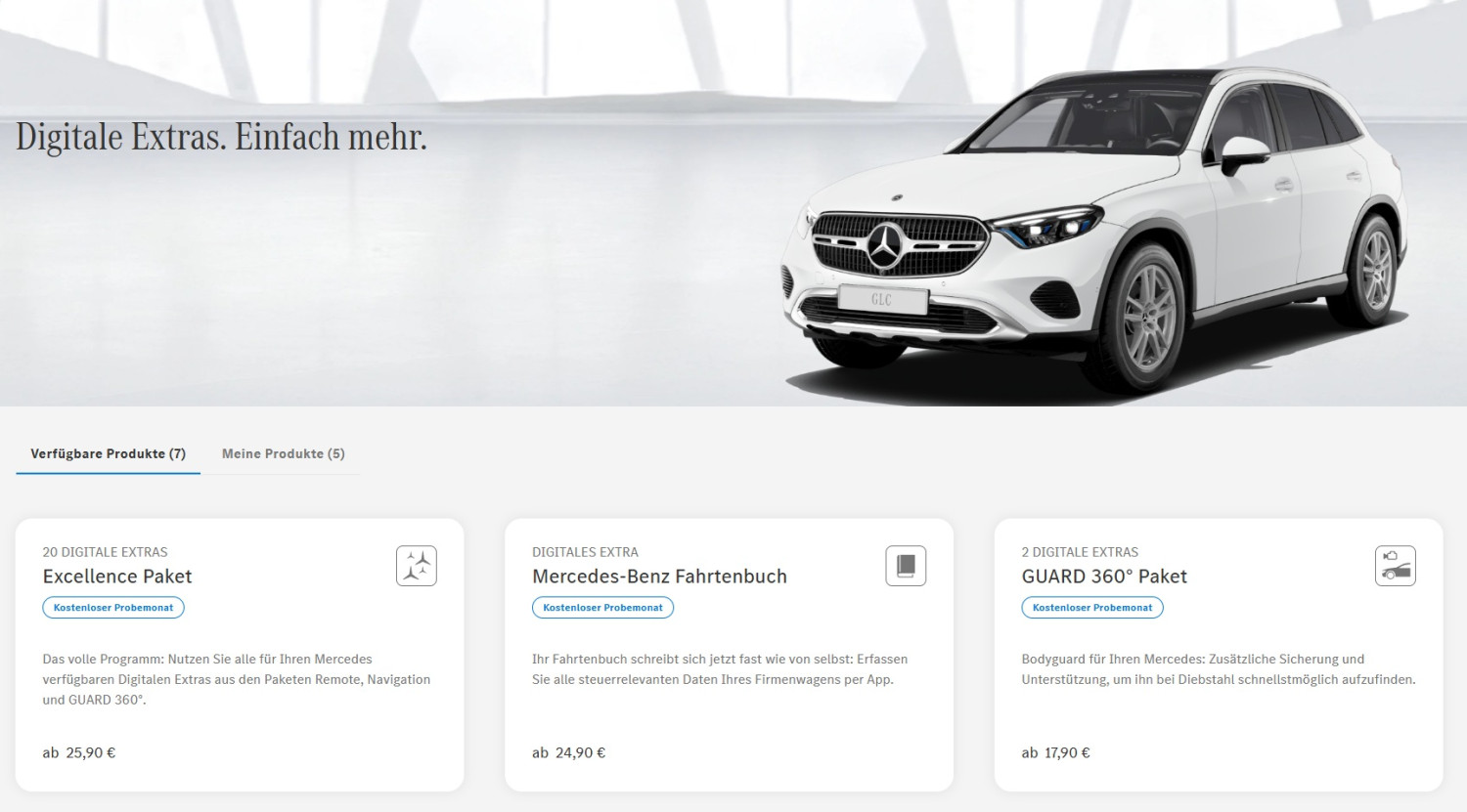 Mercedes, Erneut 15 % Rabatt aus einige Digitale Extras von Mercedes
