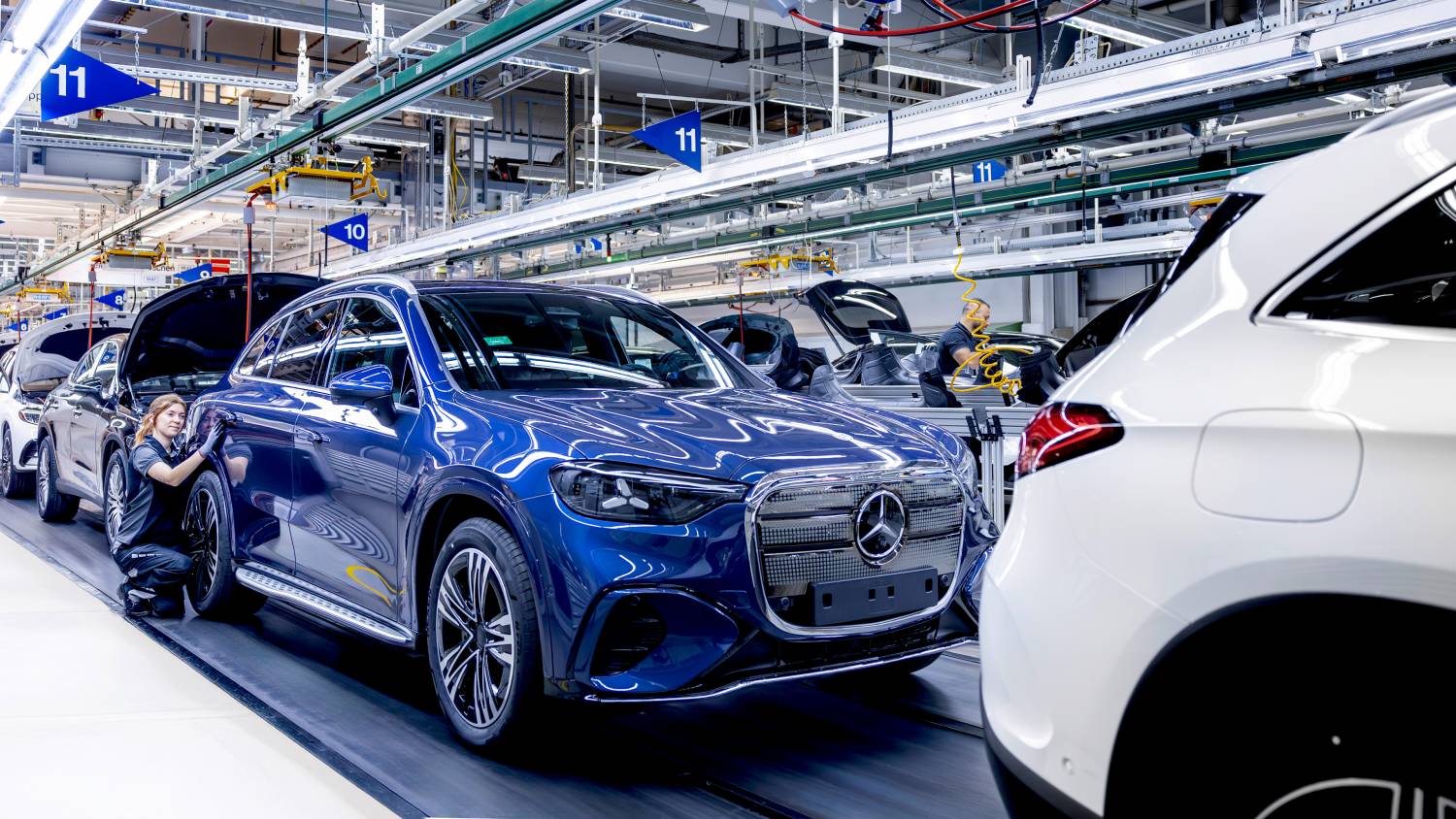 Produktionsstopp nach Protest gegen Sparpläne im Mercedes-Werk Bremen