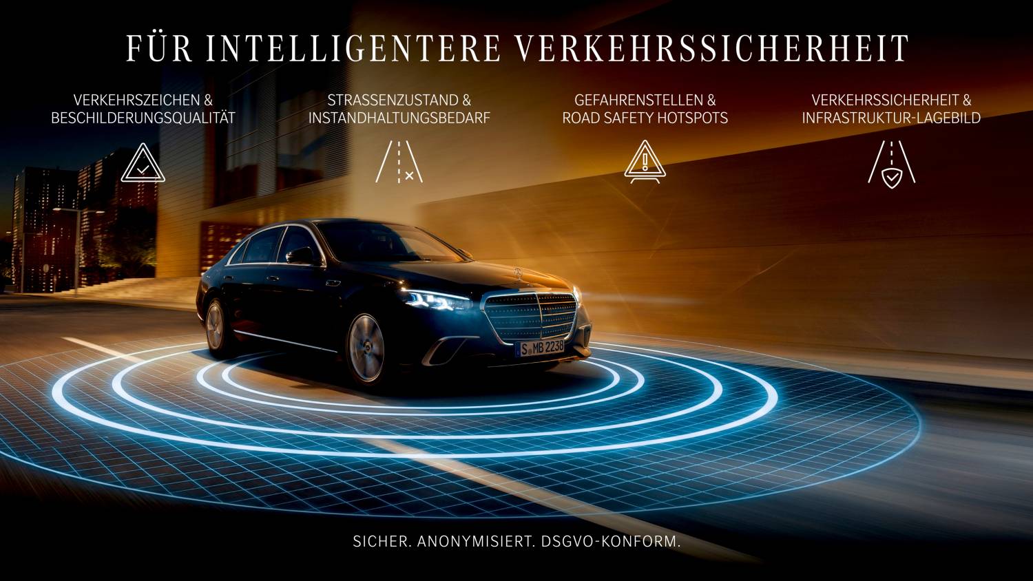 Mercedes-Benz, Mercedes-Benz nutzt Fahrzeugdaten für intelligenteres Infrastrukturmanagement