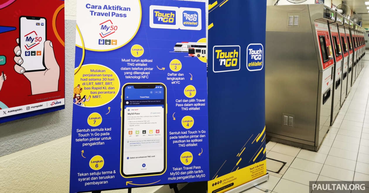 My50 pass renewals can be done via Touch ‘n Go eWallet fr July 1 – TNG Enhanced NFC card required