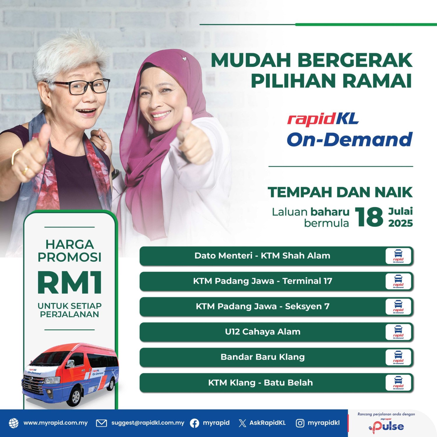 Rapid KL On-Demand van service expands in Shah Alam and Klang – 12 new zones from today, July 18