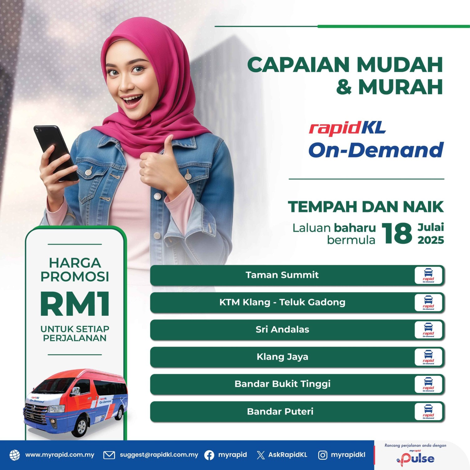 Rapid KL On-Demand van service expands in Shah Alam and Klang – 12 new zones from today, July 18