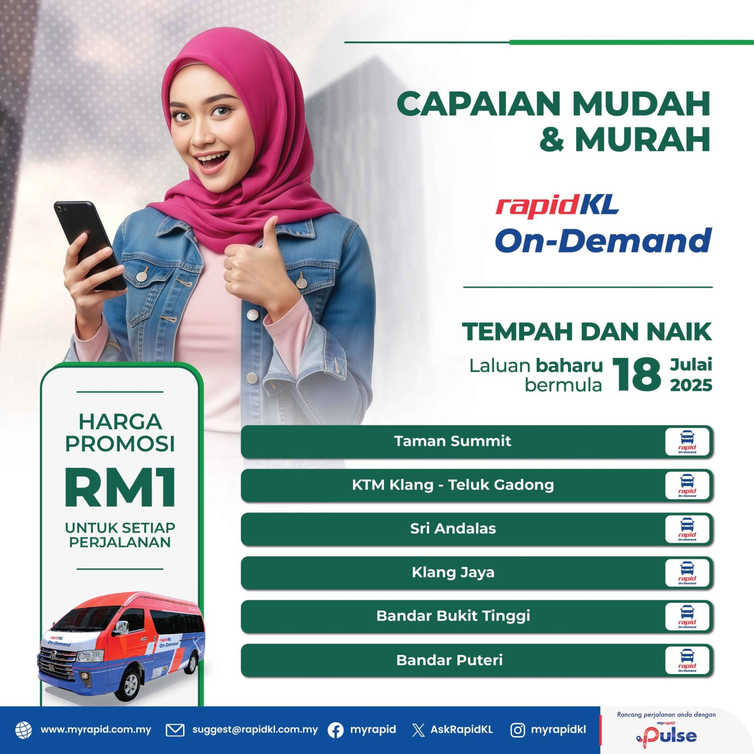Rapid KL On-Demand van service expands in Shah Alam and Klang – 12 new zones from today, July 18