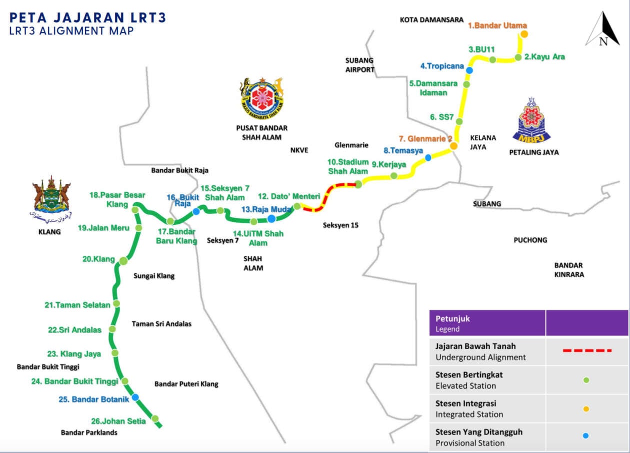 LRT3 Shah Alam Line FFR to be completed by end-Feb