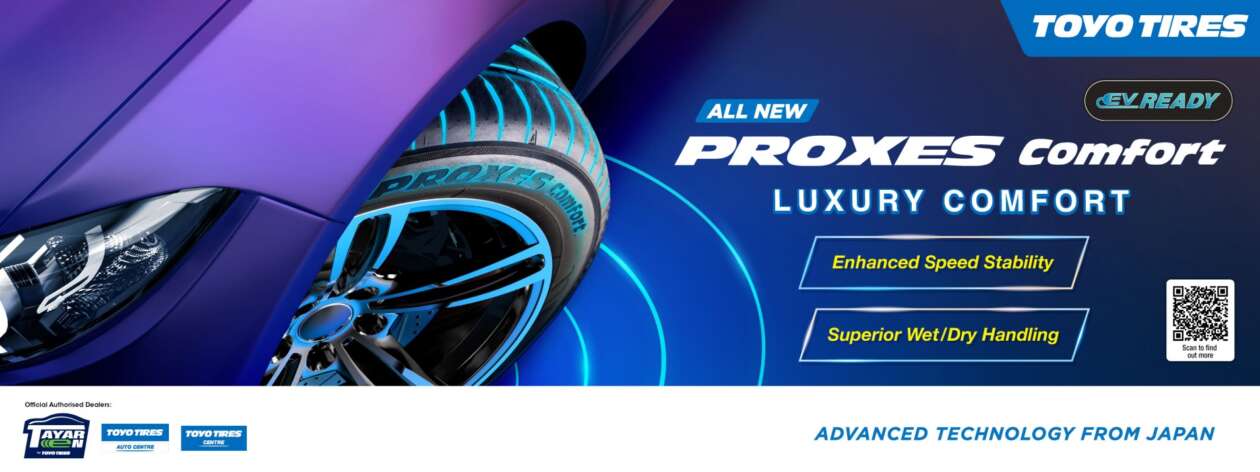 Toyo Proxes Comfort tyres now on sale in Malaysia – available in 16-19 inch sizes, EV-ready