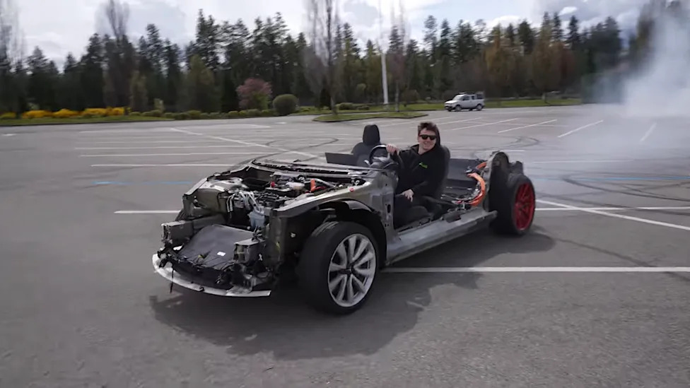 Tesla, YouTuber converts 'completely stripped-down' Tesla into go-kart
