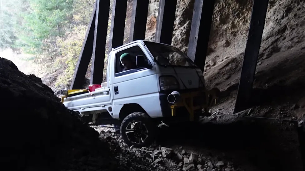 YouTuber Customized JDM Kei Truck To Drive On Abandoned Railroads