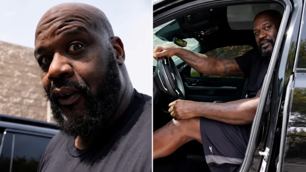 Shaq Forgot He Bought a $150K Custom Cadillac Escalade IQ — Then Bet His Hellcat He Wouldn’t Fit