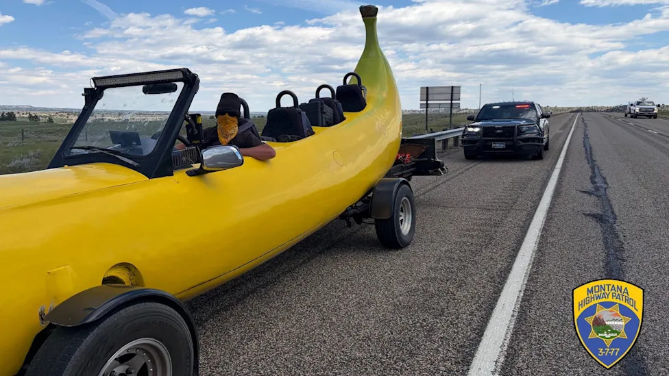 Man Driving Giant Banana Gets Pulled Over in Montana