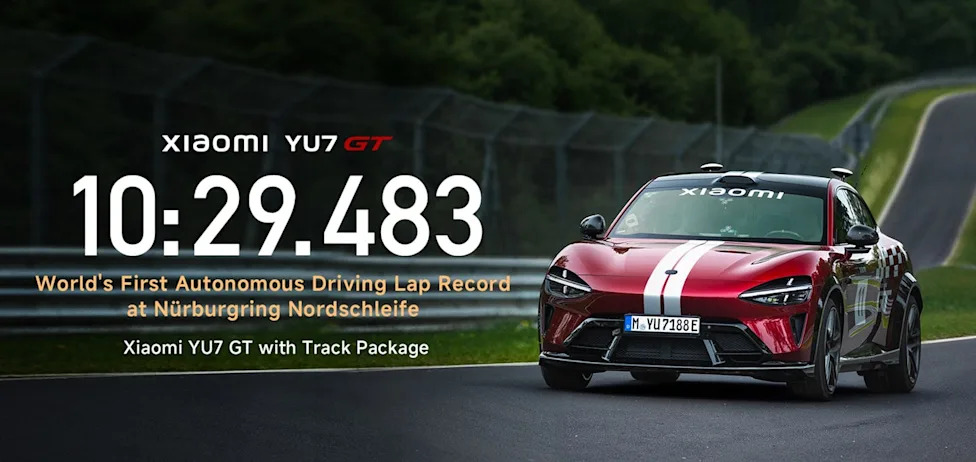China's Xiaomi YU7 GT SUV Makes Nürburgring History, Runs 10:29 Lap Without a Driver