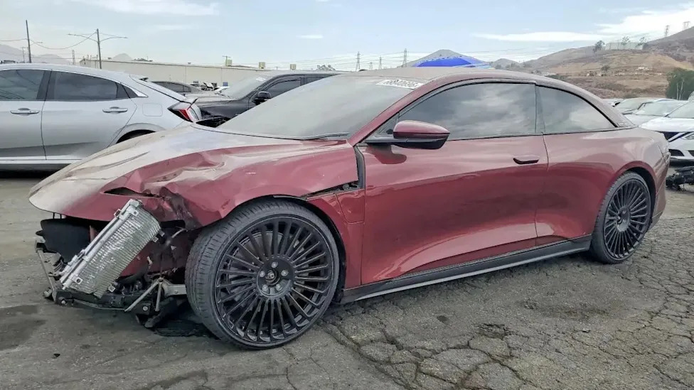 Shaq’s One-Off Lucid Air Coupe Lands on Copart With Front-End Damage