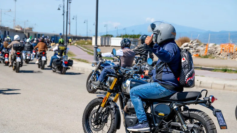 What It Means When You See A Biker Point Two Fingers Down